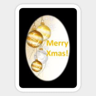 Golden Xmas Wishes Sticker